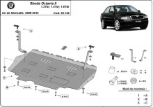 Oceľový kryt motora Skoda Rapid (2010-2012)