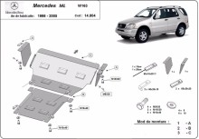 Oceľový kryt motora Mercedes ML (1998-2005)