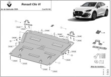 Oceľový kryt motora Renault Clio (2025-2026)