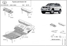Oceľový kryt motora Toyota Land Cruiser (2002-2009)