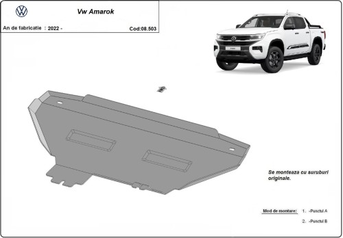 Oceľový kryt chladiča Volkswagen Amarok (2022-2026)