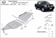 Oceľový kryt prevodovky Nissan Navara (2005-2015)