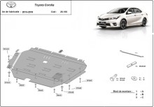 Oceľový kryt motora Toyota Corolla (2013-2018)