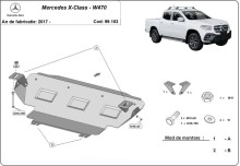 Stalowa Osłona chłodnicy Mercedes X-Class W470 (2017-2020)