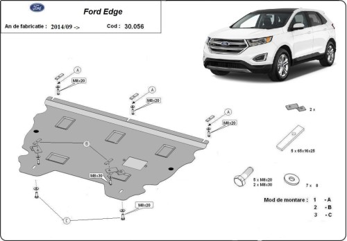Oceľový kryt motora Ford Edge (2014-2021)