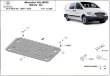 Stalowa Osłona pod silnik Mercedes Vito W639 - 2.2 D 4x2, 4x4 (2003-2014)