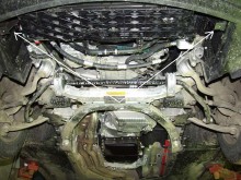 Oceľový kryt motora BMW Seria 5 E60/E61 štandardný predný nárazník (2003-2010)