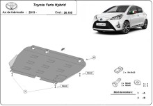 Oceľový kryt motora Toyota Yaris (2013-2021)
