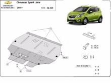 Stalowa Osłona pod silnik Chevrolet Spark (2009-2026)