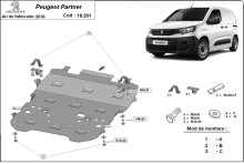 Stalowa Osłona pod silnik Peugeot Partner (2018-2026)