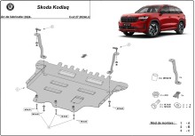 Hliníkový kryt motora Skoda Kodiaq (2024-2026)