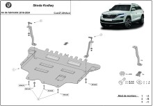 Hliníkový kryt motora Skoda Kodiaq (2016-2024)