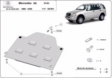 Oceľový kryt diferenciálu Mercedes ML (1998-2005)