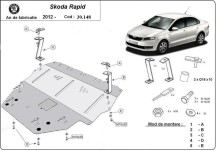 Oceľový kryt motora Skoda Superb - Automatická prevodovka (2012-2019)