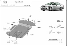 Oceľový kryt katalyzátora Toyota Corolla (2007-2012)