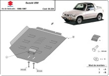 Oceľový kryt prevodovky Suzuki X90 (1988-1999)