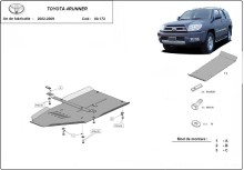 Stalowa Osłona skrzyni biegów Toyota 4Runner -Aluminium (2002-2009)