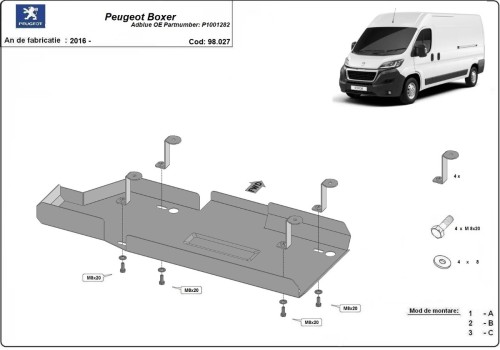 Oceľový kryt AdBlue Peugeot Boxer (2016-2026)