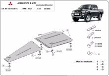 Oceľový kryt motora Mitsubishi L200 (1998-2007)