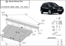 Stalowa Osłona pod silnik Nissan Almera Tino (2000-2006)