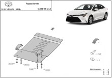 Hliníkový kryt katalyzátora Toyota Corolla (2019-2026)