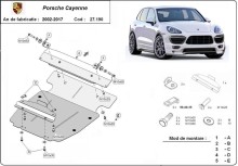 Oceľový kryt motora Porsche Cayenne (2002-2017)