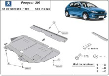 Stalowa Osłona pod silnik Peugeot 206 (1998-2012)