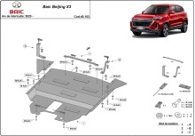 Oceľový kryt motora Baic Beijing  X3 (2024-2026)