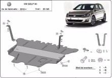 Oceľový kryt motora VW Golf 4 (2012-2020)