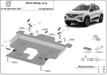 Hliníkový kryt motora Dacia Spring (2021-2026)