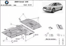 Oceľový kryt motora BMW Seria 3 E46 - benzin (1998-2005)