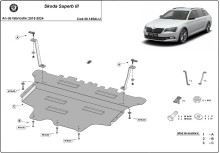 Hliníkový kryt motora Skoda Superb (2015-2024)