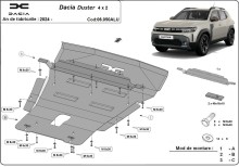 Hliníkový kryt motora Dacia Duster- 4x2 (2024-2026)