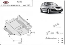 Stalowa Osłona pod silnik Kia Rio 2 (2005-2011)
