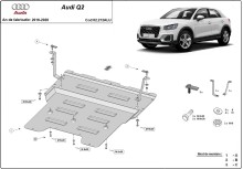 Hliníkový kryt motora Audi Q2 (2016-2020)