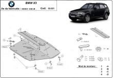 Oceľový kryt chladiča BMW X3 (2003-2010)