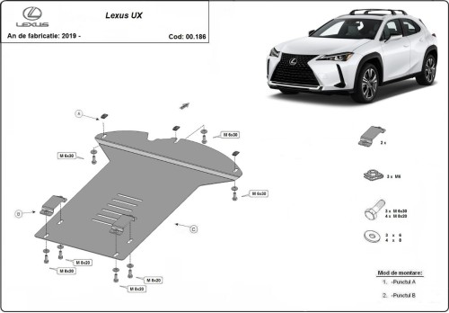 Oceľový kryt katalyzátora Lexus CT200H (2019-2026)