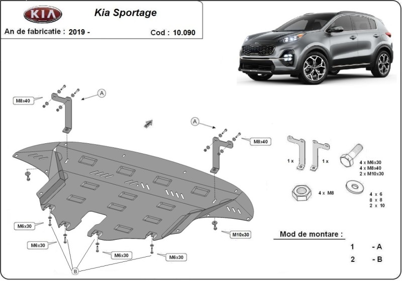 Stalowa Osłona pod silnik Kia Sportage (2019-2021)