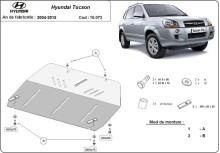 Stalowa Osłona pod silnik Hyundai Tucson (2004-2015)
