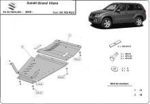 Hliníkový kryt prevodovky a reduktora Suzuki Grand Vitara (2005-2019)