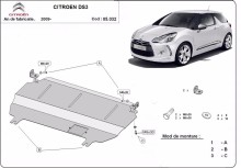 Oceľový kryt motora Citroen DS3 (2009-2026)