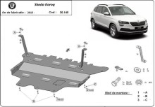Stalowa Osłona pod silnik Skoda Karoq - reczna skrzynia biegow (2017-2026)