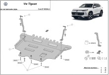 Aluminium Osłona pod silnik VW Tiguan (2024-2026)