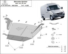 Stalowa Osłona pod silnik Mercedes Sprinter (1995-2006)