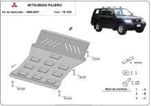 Stalowa Osłona pod silnik Mitsubishi Pajero 3 (V60, V70) Vers 2.0 (1999-2007)