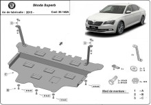 Stalowa Osłona pod silnik Skoda Superb - automatyczna skrzynia biegów (2015-2024)