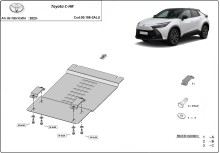 Hliníkový kryt katalyzátora Toyota C-HR (2023-2026)