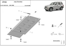 Oceľový kryt prevodovky Jeep Cherokee (2001-2008)