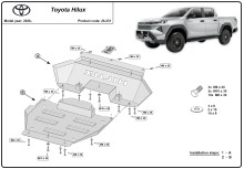 Stalowa osłona silnika Toyota Hilux (2026-2026)