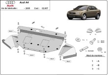 Oceľový kryt motora Audi A4 B6 (2000-2005)